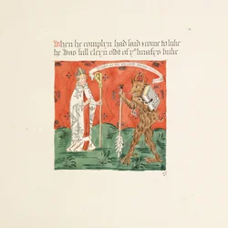 Ms. New Coll 380, f26r. Pyhän Marian Carlislen katedraalikirkon antiikki, piirtänyt Robert Carlile, 1795 (kynä ja muste ja wc paperille)